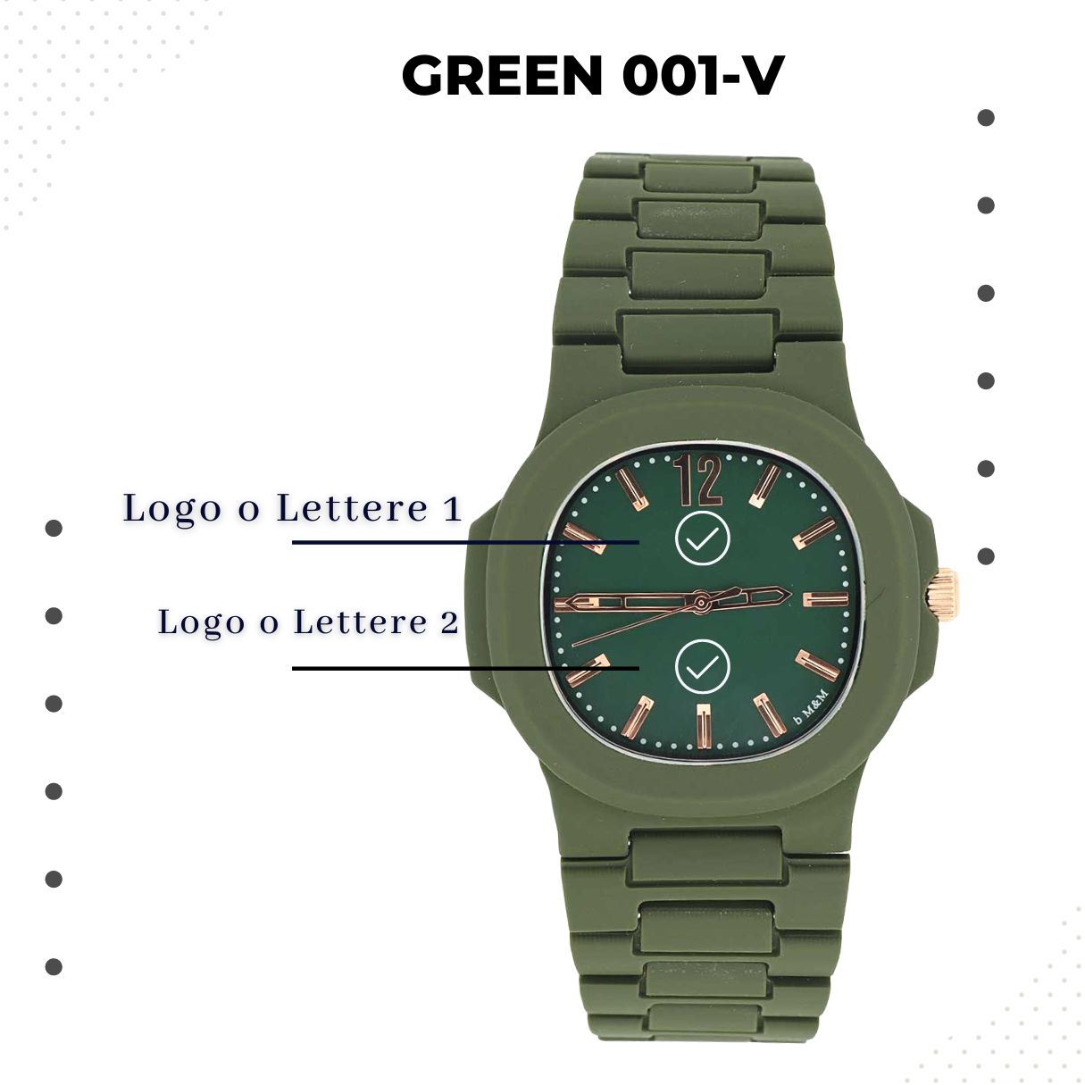 Orologio Unisex 00Tokio in Policarbonato personalizzabile Green