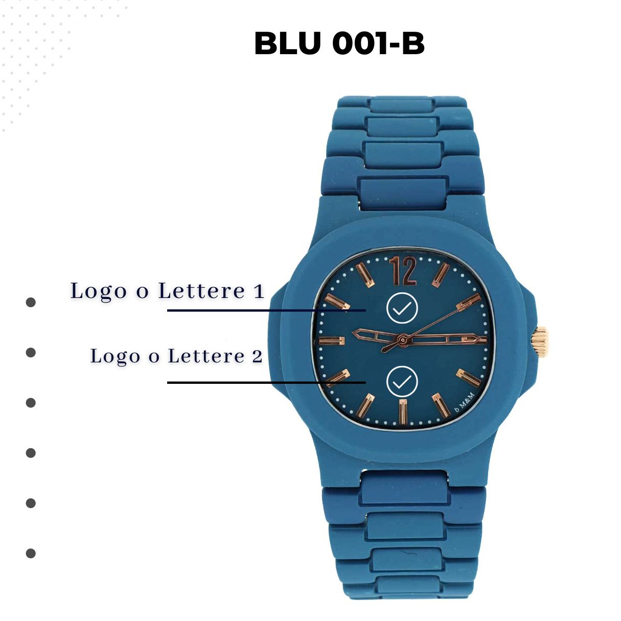 Orologio Unisex 00Tokio in Policarbonato personalizzabile Blue