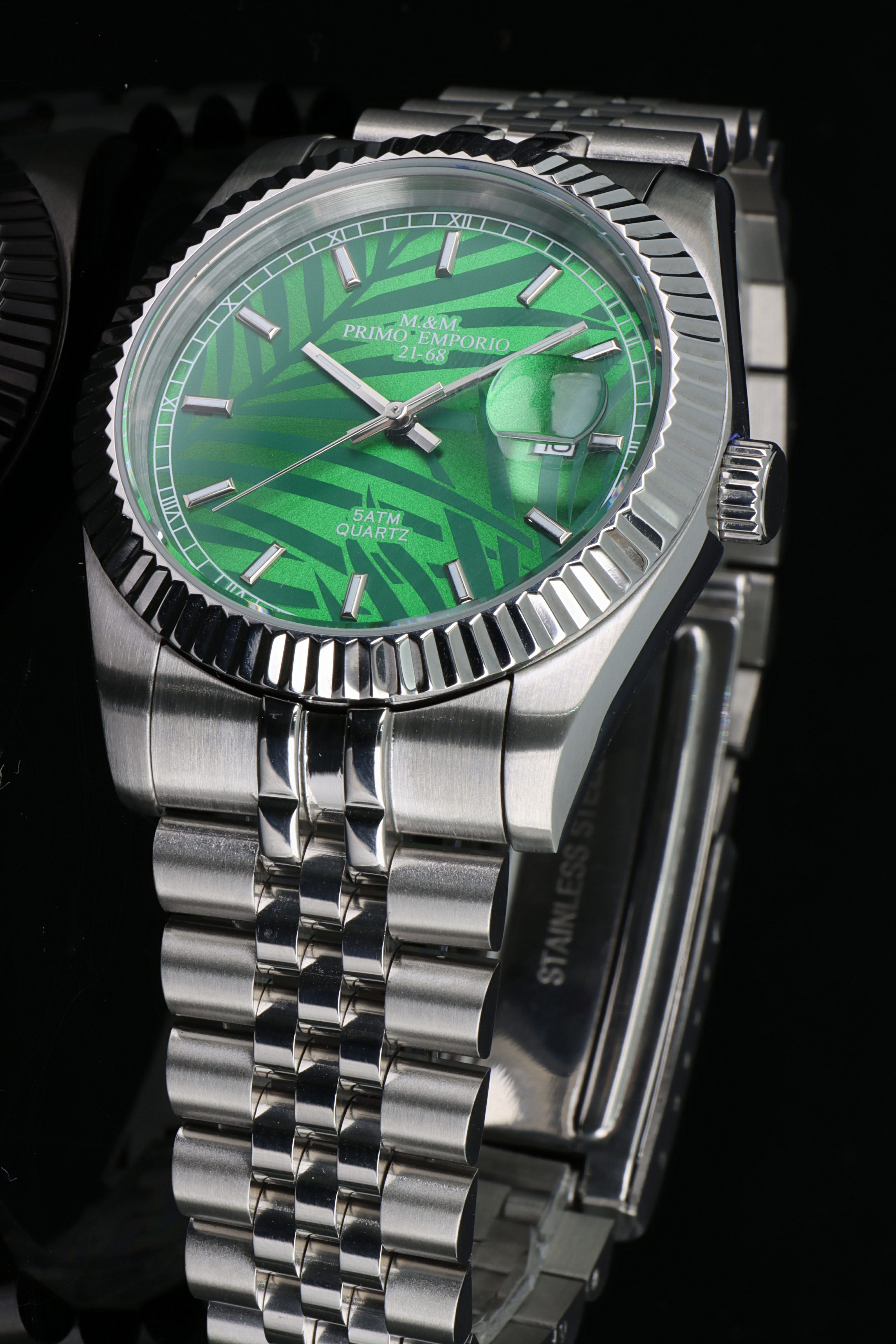 M. & M. PRIMO EMPORIO 21-68 Orologio Da uomo Green 39 mm