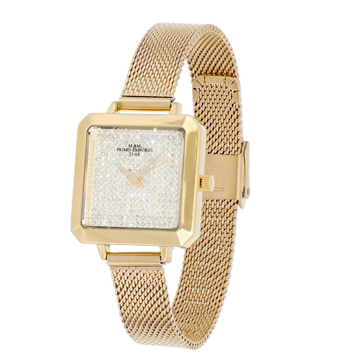 Orologio da donna quadrante Swarovski Dorato New