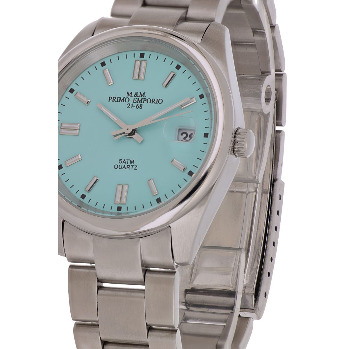 OROLOGIO M&M PRIMO EMPORIO IN ACCIAIO SUB DATE COLOR SKY BLUE